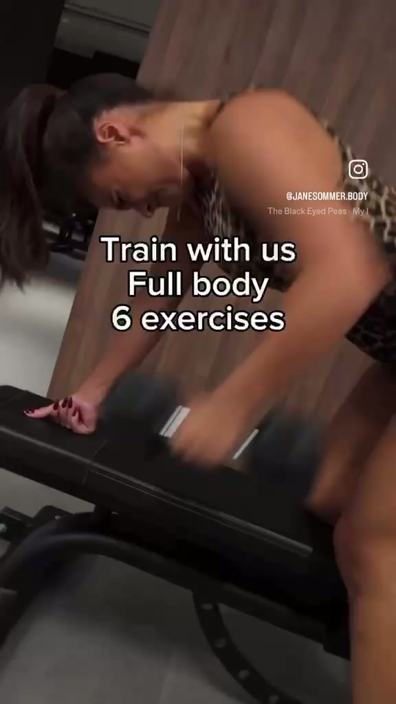 Jane in Full Body Workout With Dumbbells: 6 Exercises With Sets and Reps